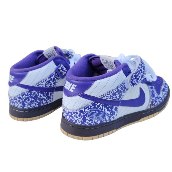 Nike Dunk Mid GS Notebook 309165-151 White Purple Sneakers Shoes Size 6Y - Picture 4 of 10